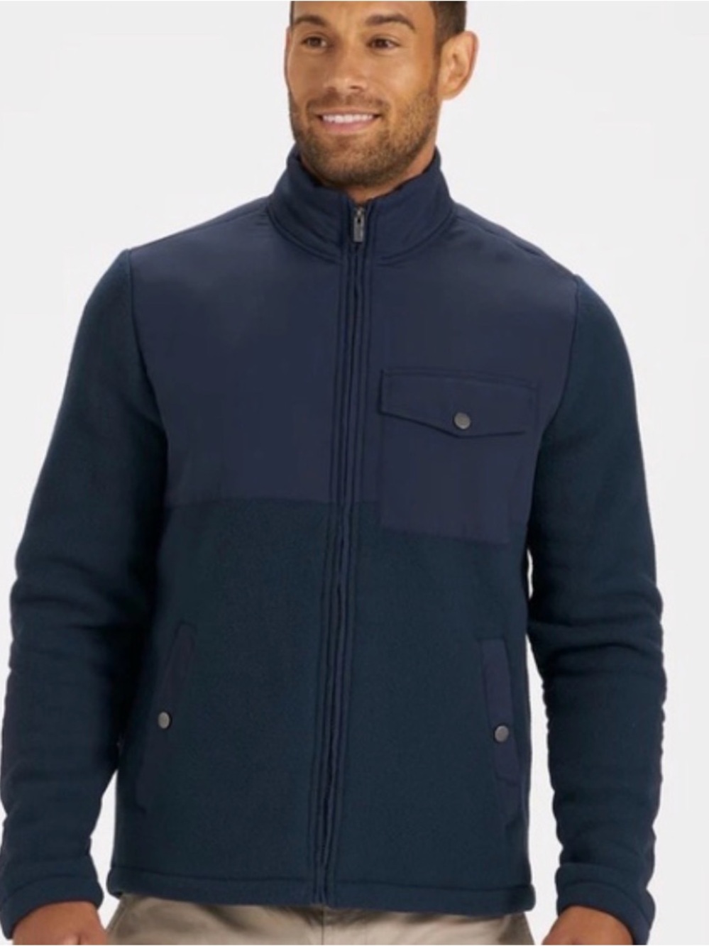 Vuori Marrow Sherpa faux sherling Jacket in Navy-M